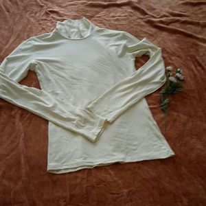 Mock neck beige top, size S or 6